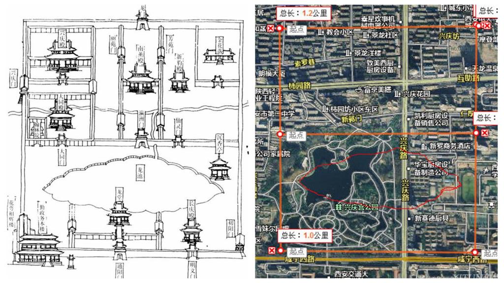 其范围:西起今经九路东90米,东至今西安理工大学南门;北边在八仙庵南